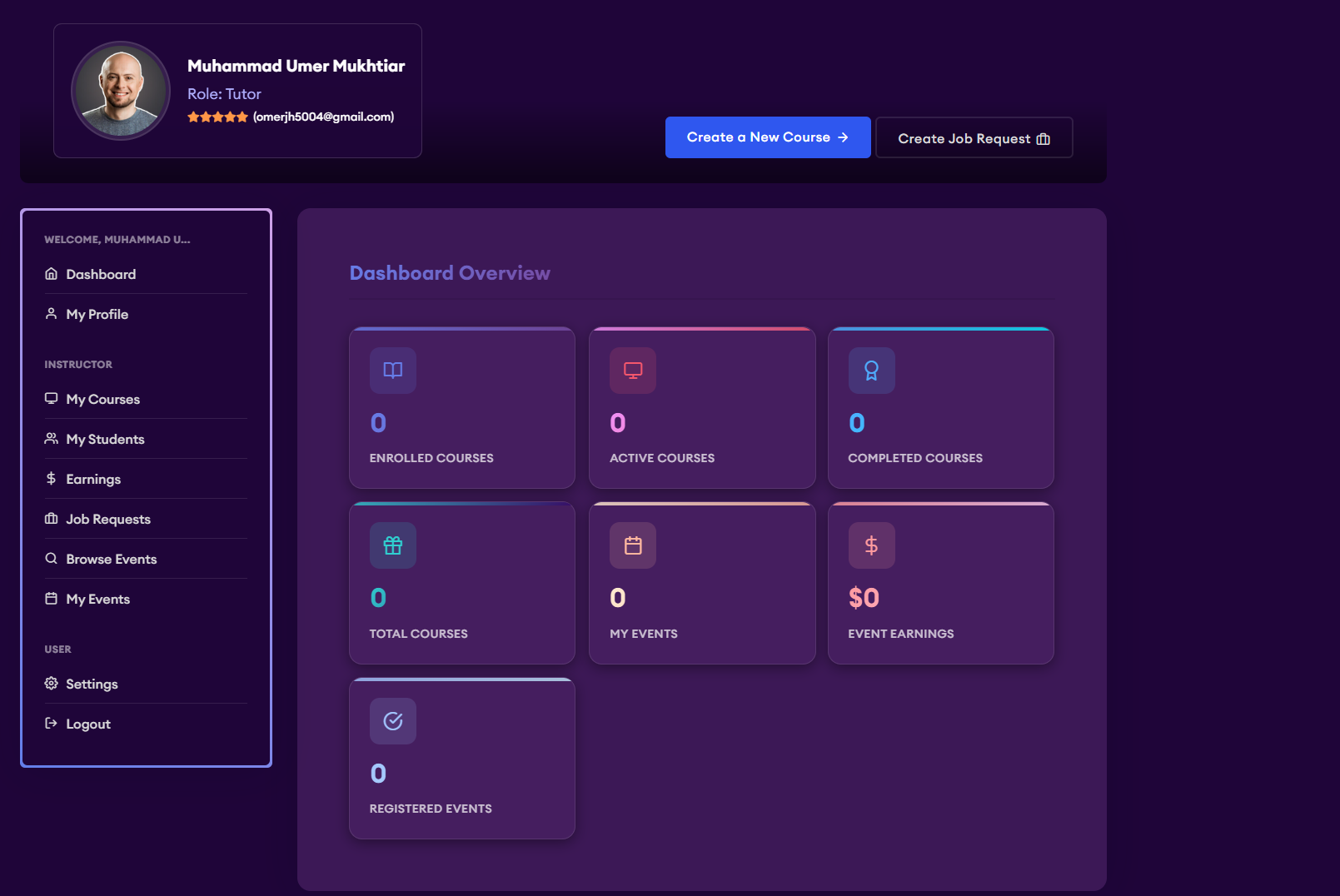 Tutor Dashboard